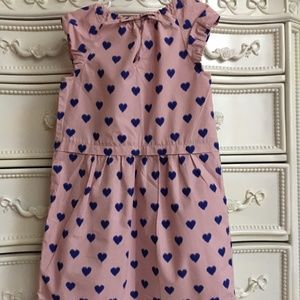 CREWCUTS Watercolor Heart Shift Dress, Girls 8